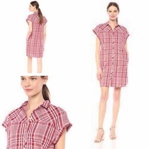 Pendleton Sunnyside White And Red Plaid Dress Size Small